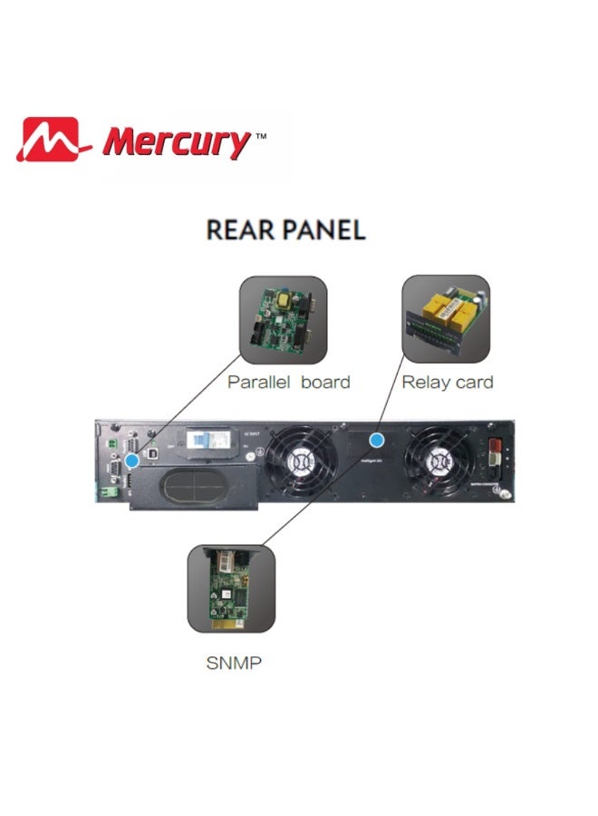 MERCURY MPM-W PRO Online UPS, 6K RT, Rack Mount and Tower Convertible - Image 3